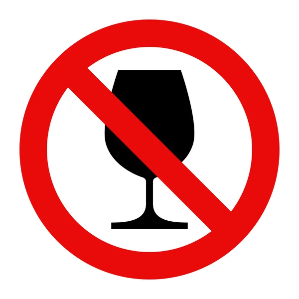 No alcohol sign — Stock Vector