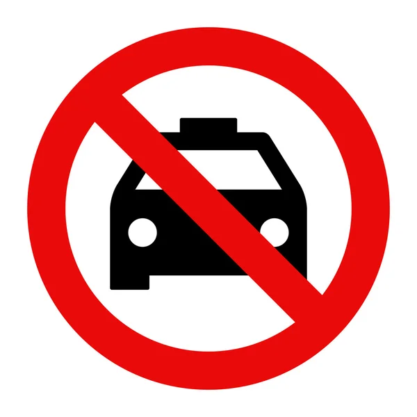 Geen taxi parkeren — Stockvector
