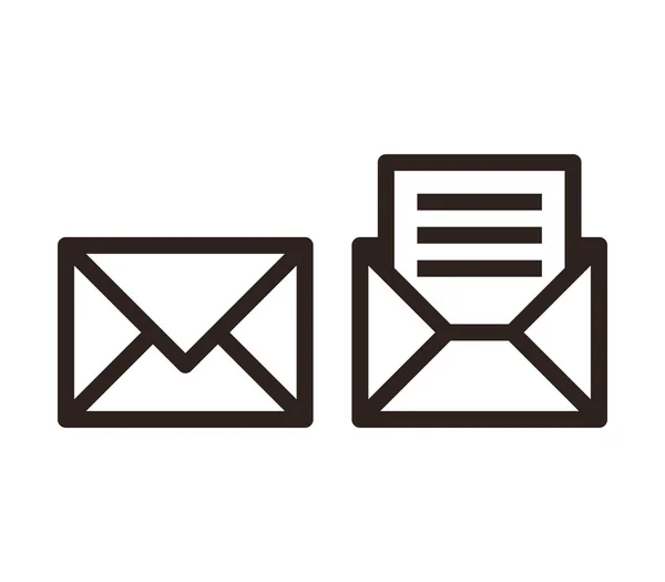 Mail pictogramserie. Envelop teken — Stockvector