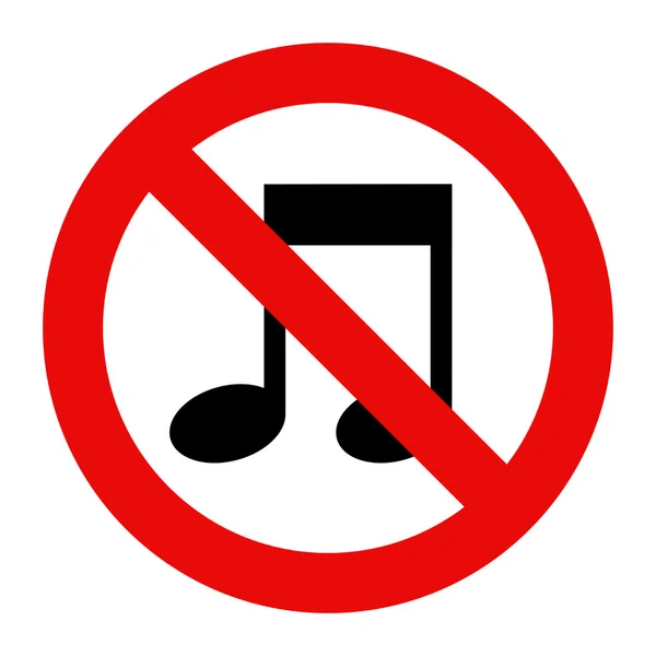 No music sign — Stock Vector