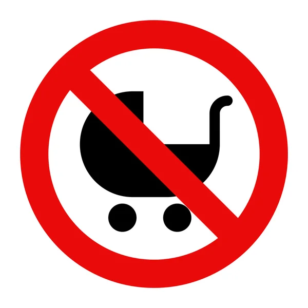 No baby carriage sign — Stock Vector