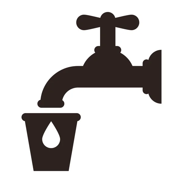 Pictogram waterkraan — Stockvector