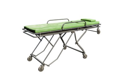 emergency stretcher isolated on white background clipart