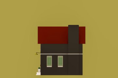 basit bir taslağı ev 3D çizimi