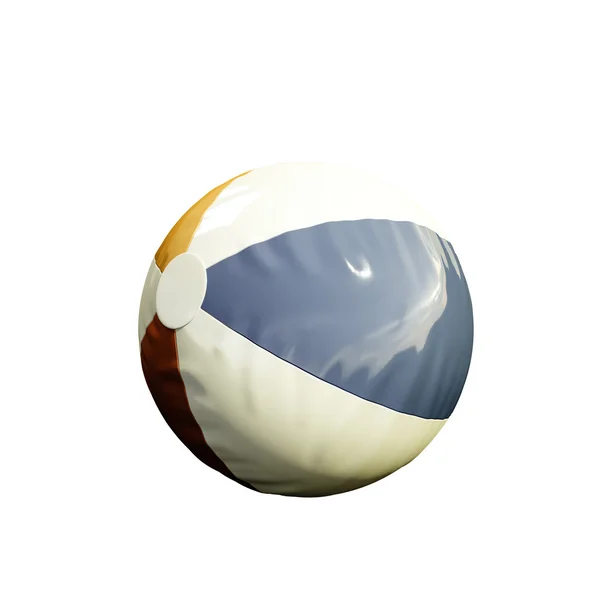 3d illustration of a plastic beach ball isolated on white background — Stock Photo, Image