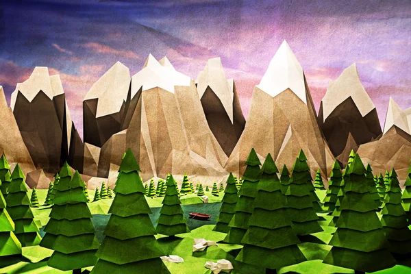 Nature low poly — Stock Photo, Image