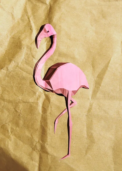 Flamingo low poly modelu — Zdjęcie stockowe