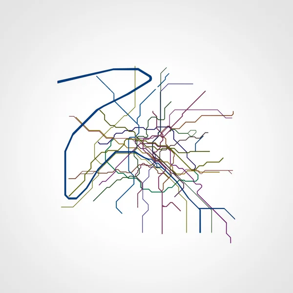 3d illustration of Paris metro map — Stock Photo, Image