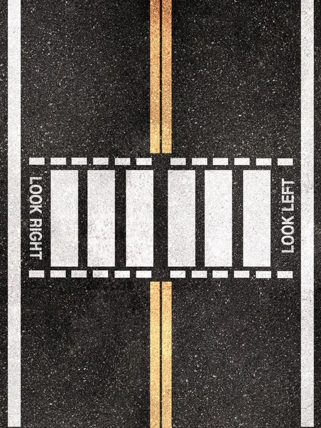 Ilustración 3d de un patrón de cruce peatonal de Londres —  Fotos de Stock