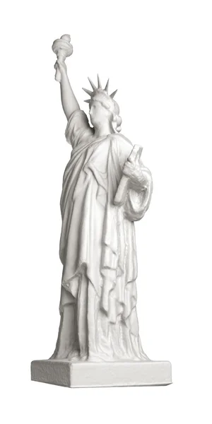 Illustration 3D de la statue de la liberté isolée sur fond blanc — Photo