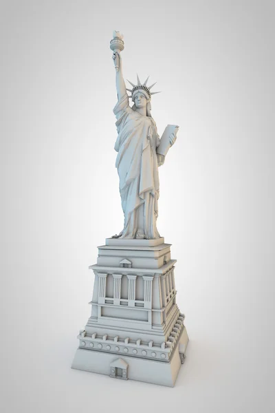 3d иллюстрация статуи свободы изолированы на белом фоне — стоковое фото