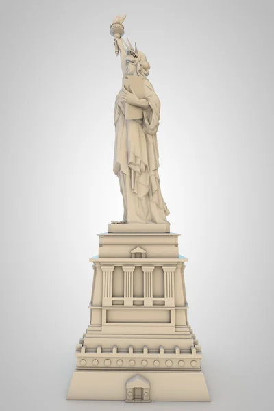 3d illustration of the statue of liberty isolated on white background — Stock Photo, Image