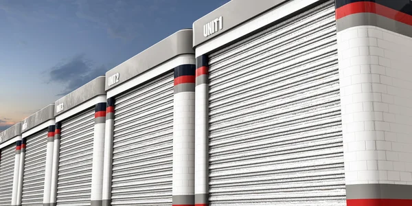 Ilustração 3d de auto armazenamento isolado no fundo branco — Fotografia de Stock