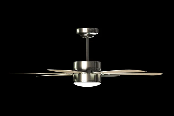 3d illustration of a ceiling fan isolated on black background — Stock Photo, Image