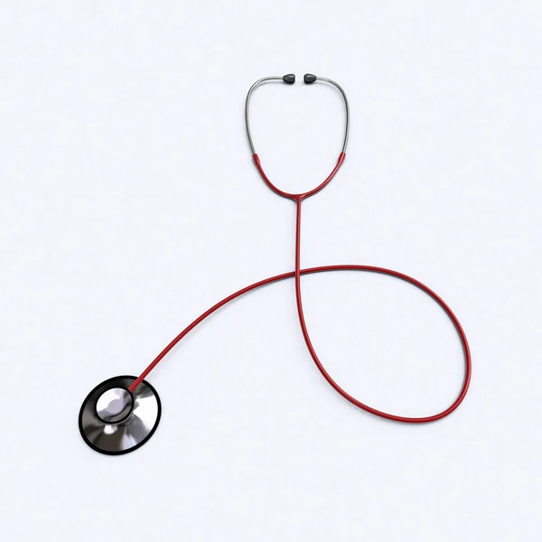 Stetoskop Isolerad Vit Bakgrund Illustration — Stockfoto