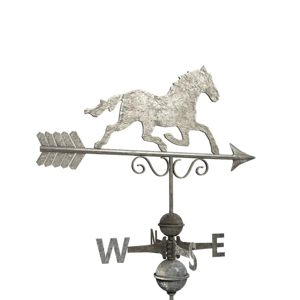 Weathervane Isolado Fundo Branco Ilustração — Fotografia de Stock