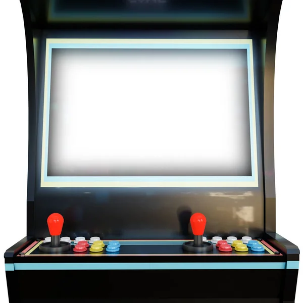 Arcade Kast Geïsoleerd Witte Achtergrond Illustratie — Stockfoto