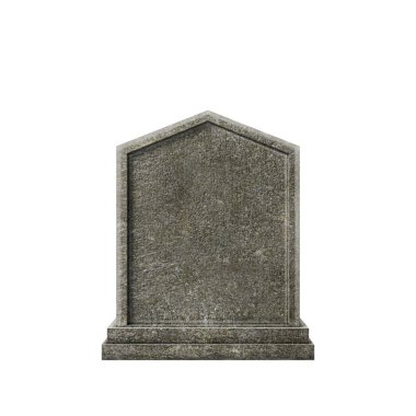 old grave isolated on white background 3d illustration  clipart