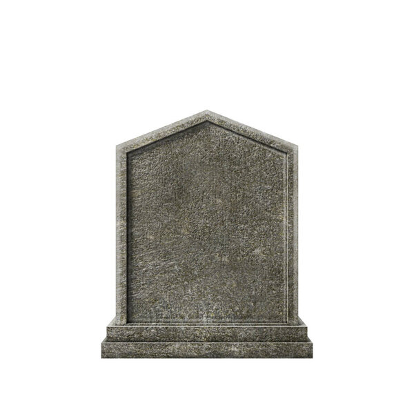 old grave isolated on white background 3d illustration 