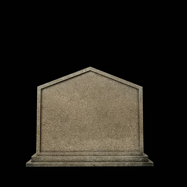 Gravestone Velho Isolado Fundo Preto Ilustração — Fotografia de Stock