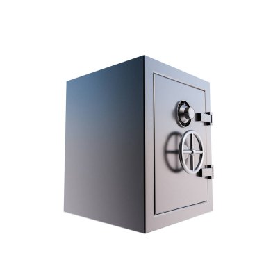 Beyaz arkaplanda güvenli izole edilmiş 3d illüstrasyon