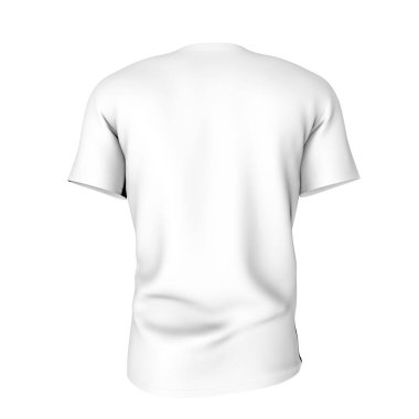 Beyaz arkaplanda izole edilmiş t-shirt 3d illüstrasyon