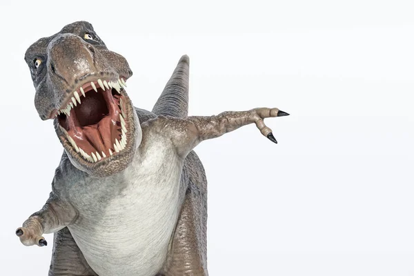 Tyrannosaurus Rex Isolado Fundo Branco Ilustração — Fotografia de Stock