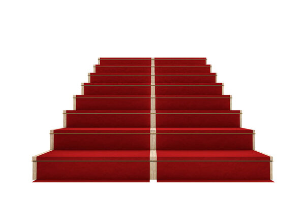 лестница изолированы на белом фоне 3d иллюстрация
