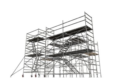 scaffolding isolated on white background 3d illustration clipart