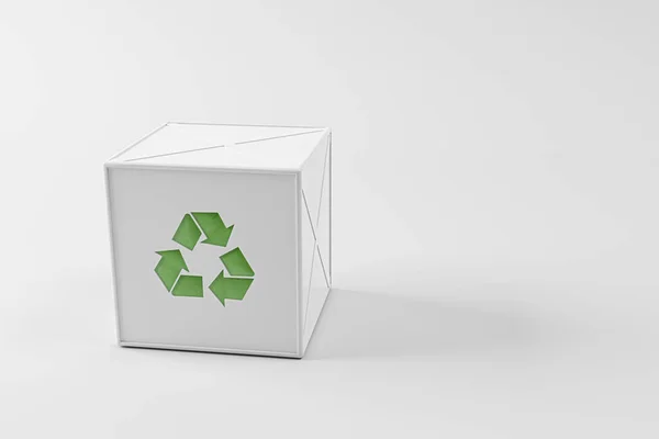Обрешітка Знаком Переробки Ізольована Білому Тлі Ілюстрація — стокове фото