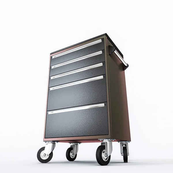 Carrello Portautensili Isolato Sfondo Bianco Illustrazione — Foto Stock