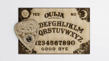 ouija table isolated on white background 3d illustration clipart