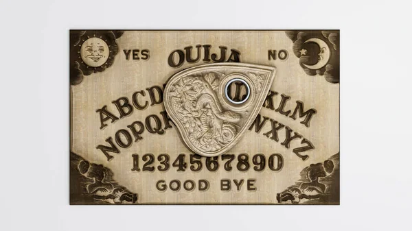 Таблица Ouija Изолирована Белом Фоне Иллюстрации — стоковое фото