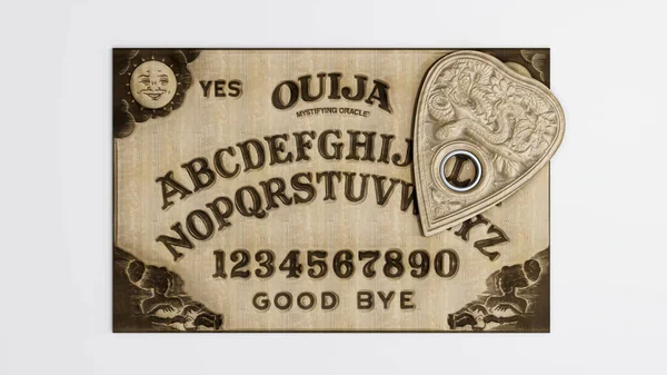 Tabel Ouija Diisolasi Pada Latar Belakang Putih Ilustrasi — Stok Foto