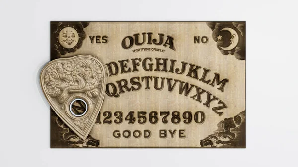 Ouija Tabla Aislada Sobre Fondo Blanco Ilustración — Foto de Stock