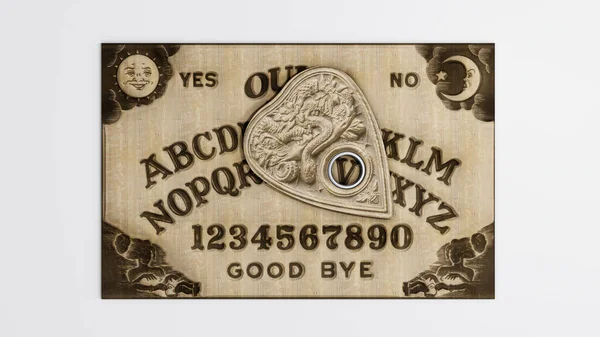 Tableau Ouija Isolé Sur Fond Blanc Illustration — Photo