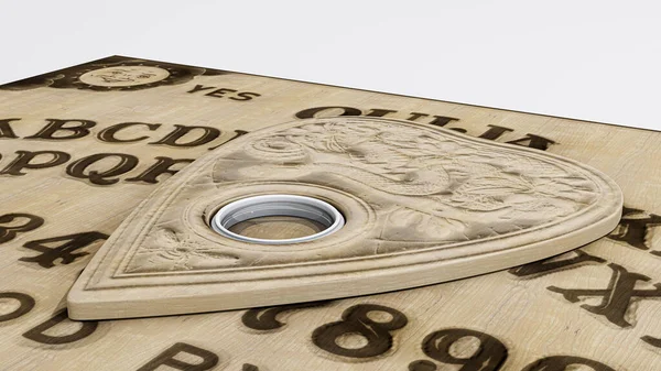 Ouija Table Isolated White Background Illustration — Stock Photo, Image