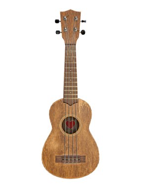 ukulele beyaz arkaplanda izole edilmiş 3d illüstrasyon 