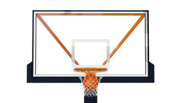 Beyaz zemin üzerinde izole basketbol topu 3d illüstrasyon.