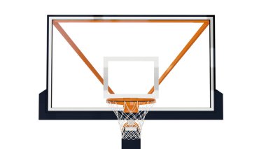 Beyaz zemin üzerinde izole basketbol topu 3d illüstrasyon.