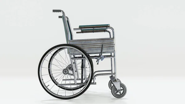 Αναπηρική Καρέκλα Απομονώνονται Λευκό Φόντο Εικόνα — Φωτογραφία Αρχείου