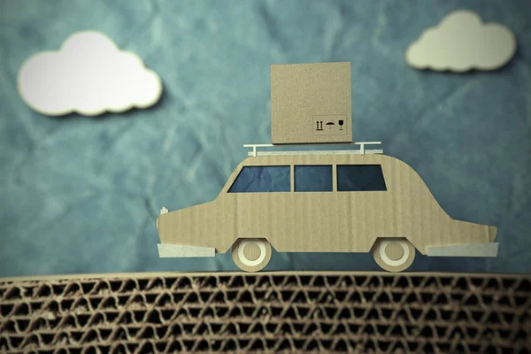 折り紙の車 — ストック写真