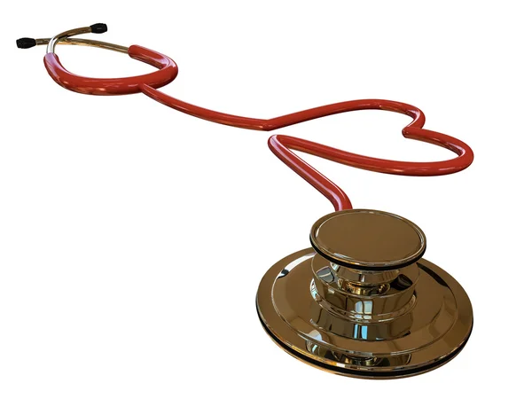 Stetoskop kalp şeklinde — Stok fotoğraf