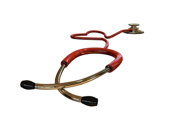 Serce stetoskop w kształcie — Zdjęcie stockowe