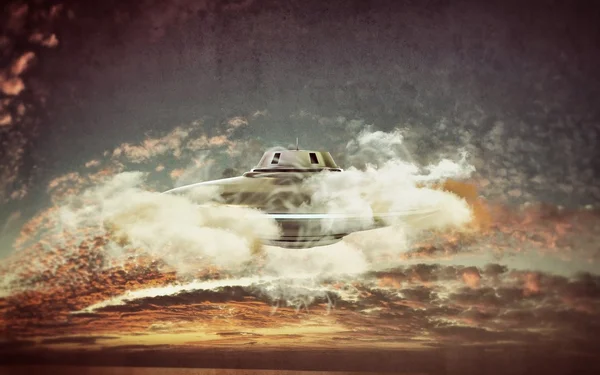 Космический корабль НЛО — стоковое фото