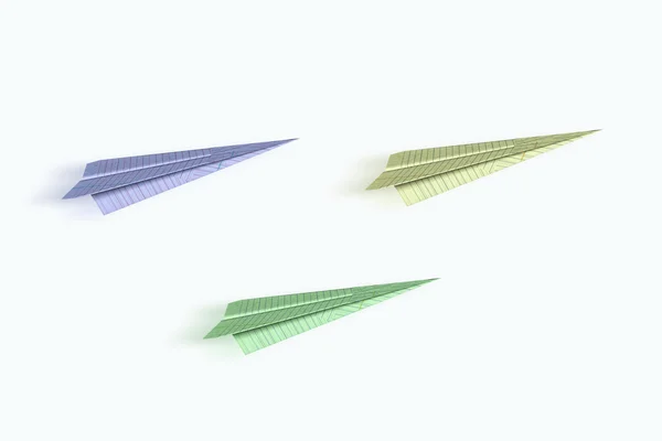 Aviões de origami — Fotografia de Stock