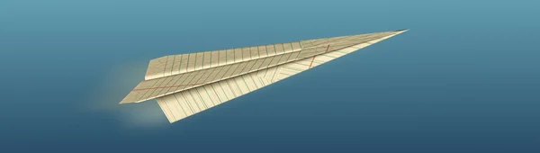 Origami vliegtuig — Stockfoto