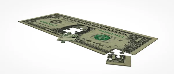 Dollar puzzle — Stock Photo, Image