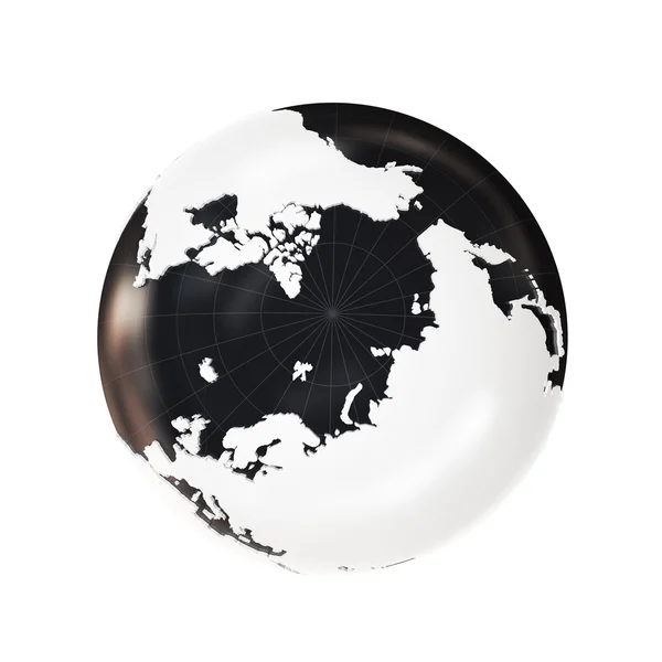 Globo 3d geopolítica extrudado — Fotografia de Stock