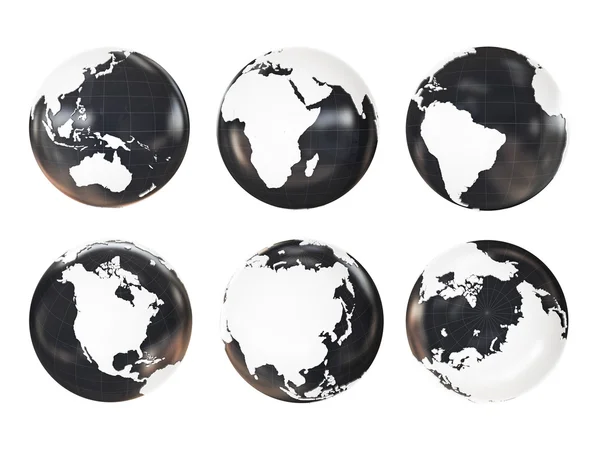 Globe 3D Geopolitical Extruded — Stock Photo, Image